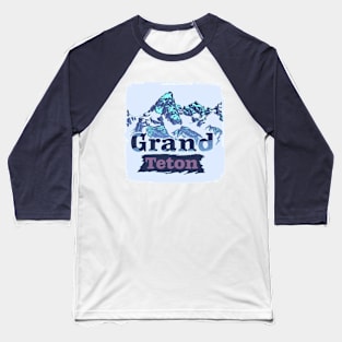 Grand Teton - vintage cold Baseball T-Shirt